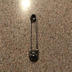 Chrome heart earring